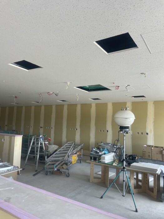 透析室ボード開口施工完了